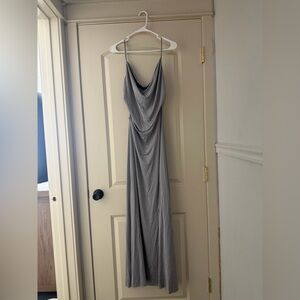Mango Gray Cowl Neck Maxi Dress